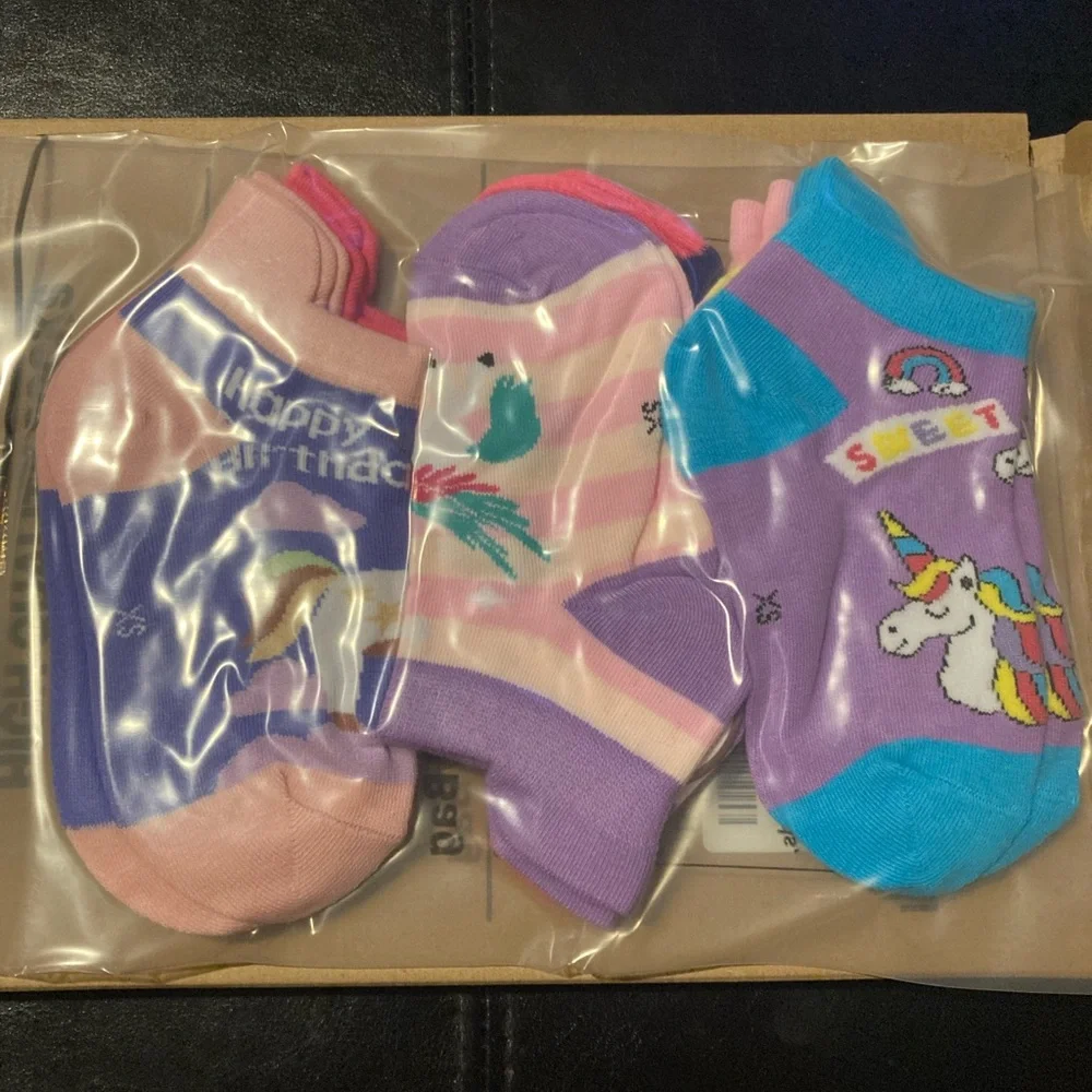 Unicorn Themed Kids Socks Set - Multicolor